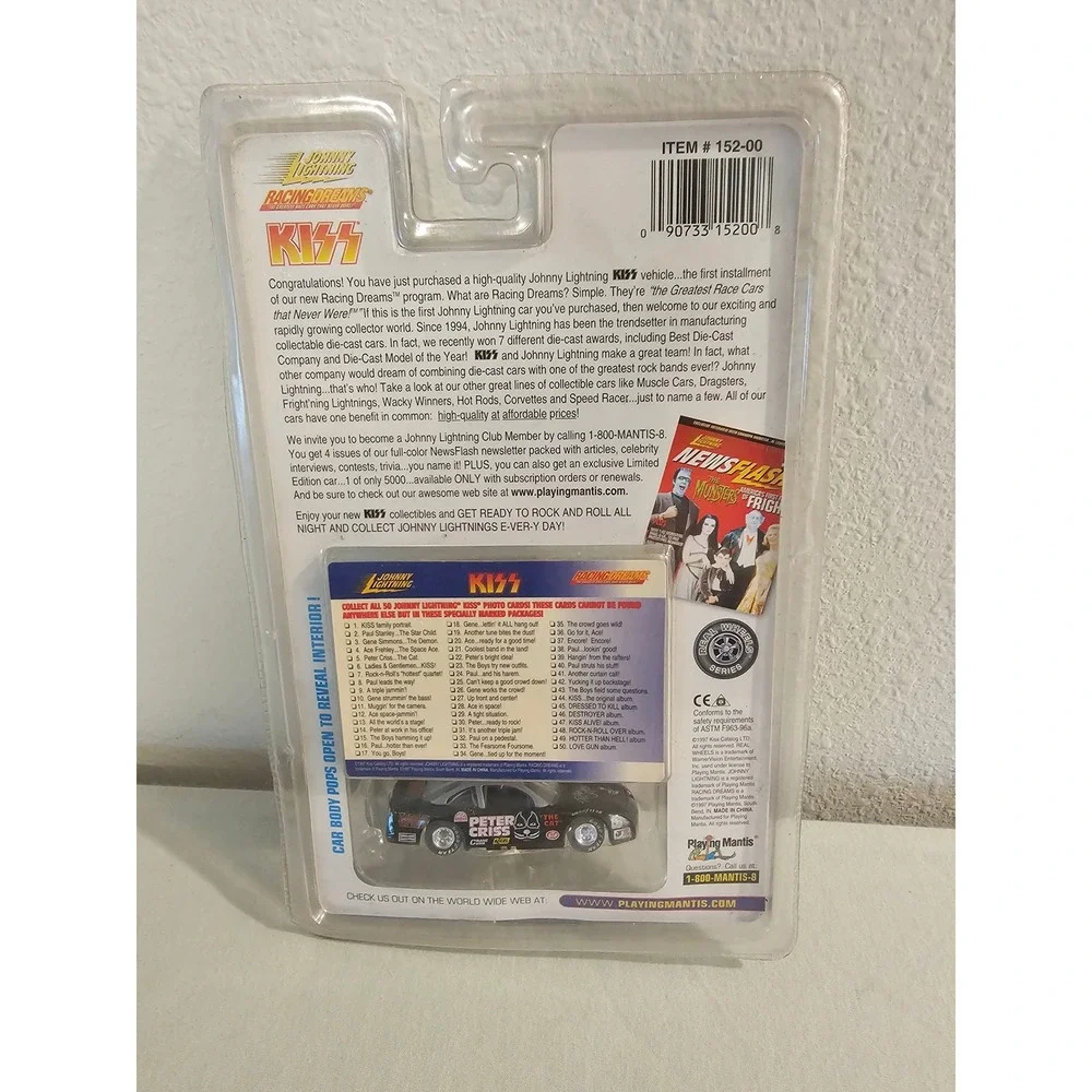 Johnny Lightning 1:64 KISS Peter Criss The Cat Die-Cast Stock Car #40